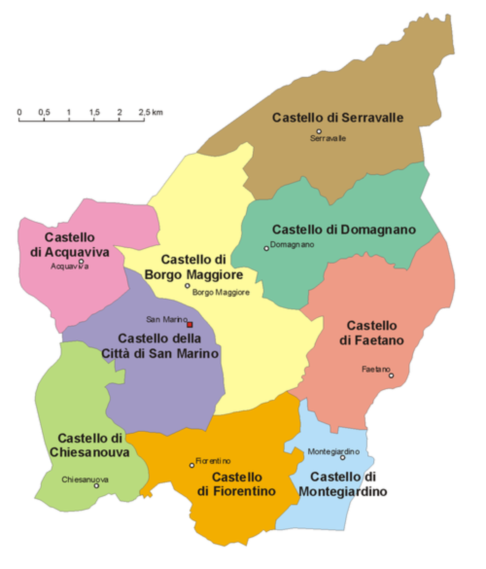 Cartina san marino 